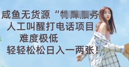 咸鱼无货源人工叫醒打电话项目，难度极低， 轻轻松松日入一两张-长青终点站