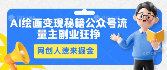 AI绘画变现秘籍：公众号流量主副业狂挣，网创人速来掘金-长青终点站